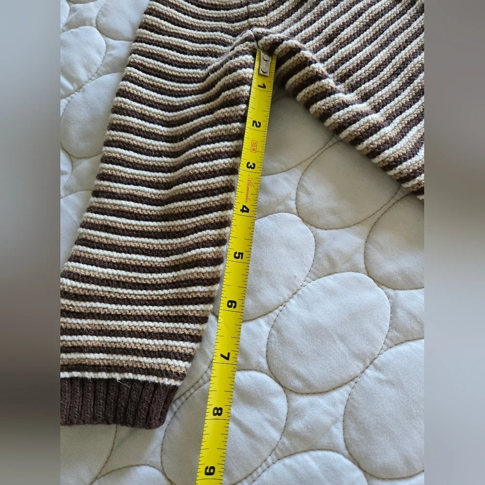 Baby Gap Striped Organic Cotton Onsie Cardigan Sweater 6-12 Cottagecore Scandi